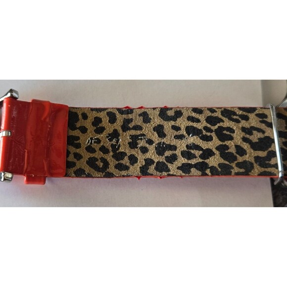 Betsey‎ Johnson Big Face Women's Watch Silver Color Pink Patent Leather - Picture 8 of 10